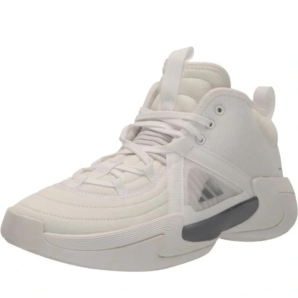 New Adidas Exhibit Select Mid White Silver  Basketball Court Shoes Women Size 11